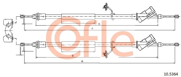Cable Pull, parking brake 10.5364