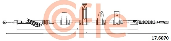 COFLE 17.6070 Cable Pull, parking brake