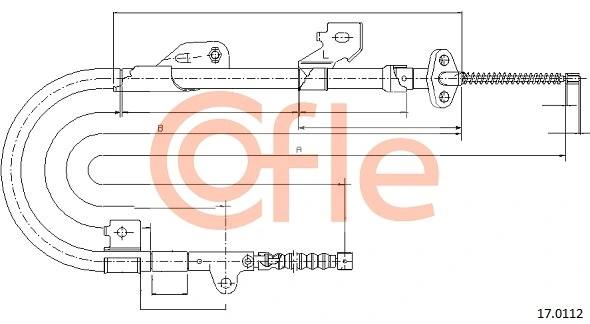 COFLE 1701.12 Cable Pull, parking brake