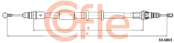 Cable Pull, parking brake 10.6861