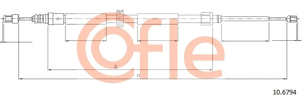 Cable Pull, parking brake 10.6794