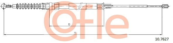 Cable Pull, parking brake 92.10.7627