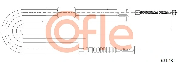 COFLE 631.13 Cable Pull, parking brake