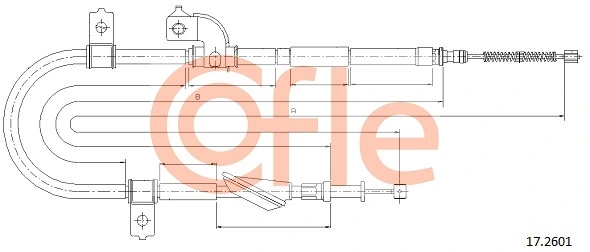 Cable Pull, parking brake 17.2601