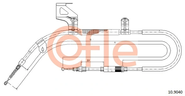Cable Pull, parking brake 92.10.9040