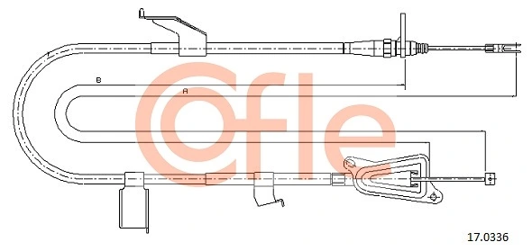 Cable Pull, parking brake 17.0336