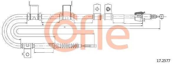 Cable Pull, parking brake 17.2577