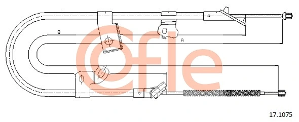 Cable Pull, parking brake 17.1075