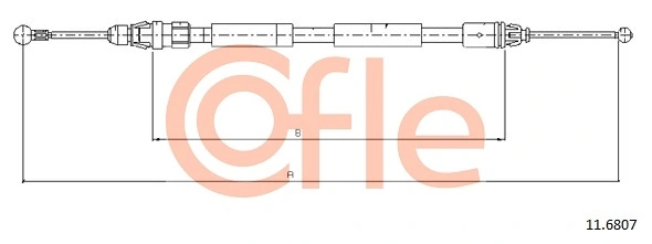 Cable Pull, parking brake 11.6807