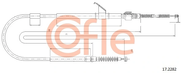 Cable Pull, parking brake 17.2282