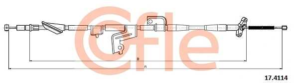 Cable Pull, parking brake 17.4114