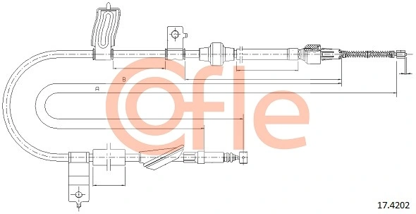 Cable Pull, parking brake 17.4202