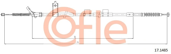 Cable Pull, parking brake 17.1485
