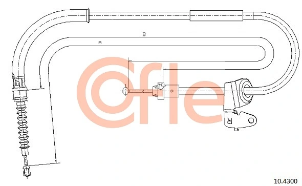 Cable Pull, parking brake 10.4300
