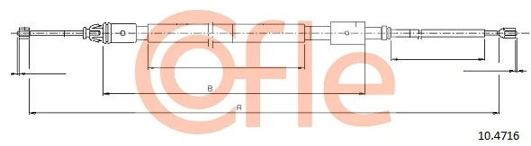 Cable Pull, parking brake 10.4716