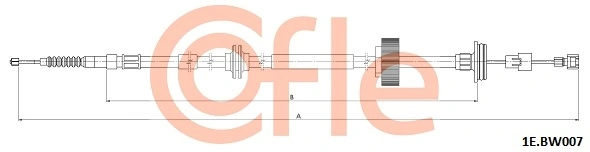 Cable Pull, parking brake 92.1E.BW007