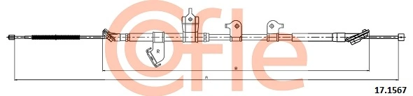 Cable Pull, parking brake 17.1567