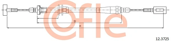 Cable Pull, parking brake 12.3725