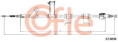 Cable Pull, parking brake 17.6036