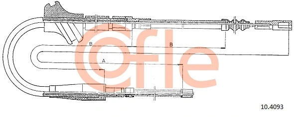 COFLE 10.4093 Cable Pull, parking brake