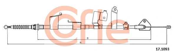 Cable Pull, parking brake 17.1093