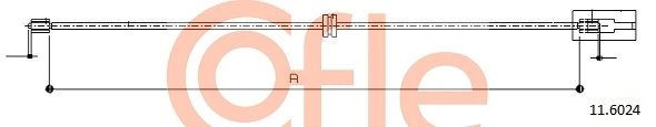 COFLE 11.6024 Cable Pull, parking brake