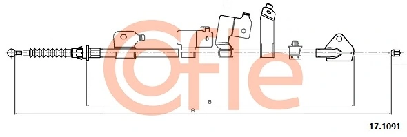 Cable Pull, parking brake 92.17.1091