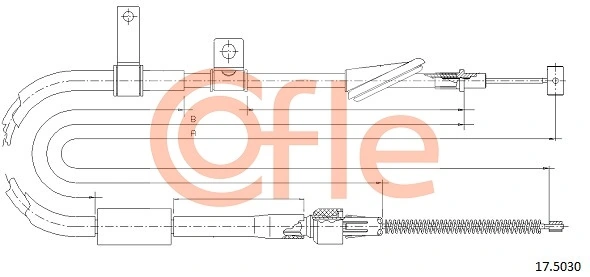 Cable Pull, parking brake 17.5030