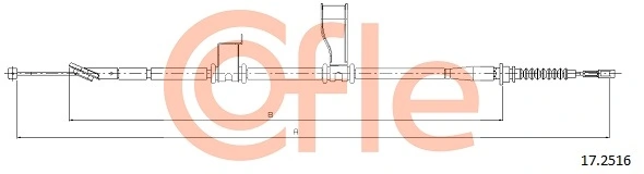 Cable Pull, parking brake 17.2516