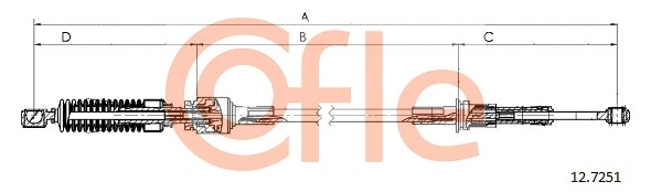 Cable Pull, manual transmission 12.7251