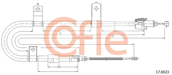 Cable Pull, parking brake 17.6023