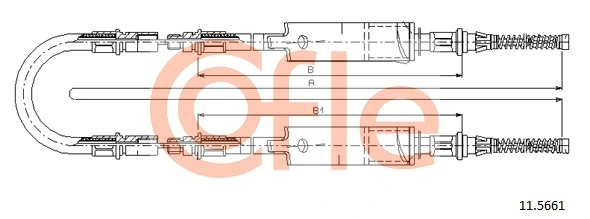 COFLE 11.5661 Cable Pull, parking brake