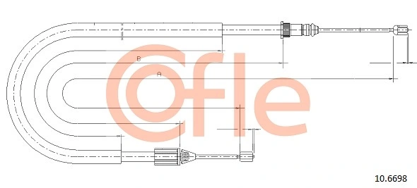 Cable Pull, parking brake 92.10.6698
