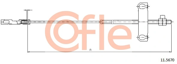 Cable Pull, parking brake 11.5670