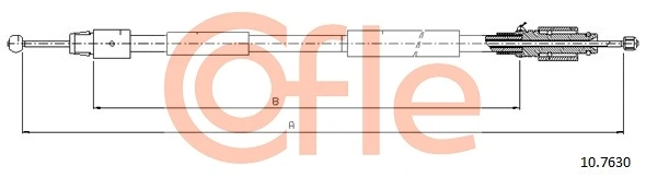 Cable Pull, parking brake 92.10.7630