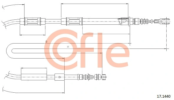 Cable Pull, parking brake 92.17.1440