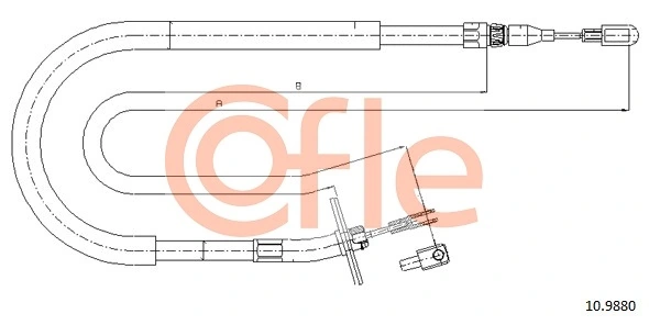COFLE 10.9880 Cable Pull, parking brake