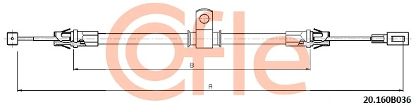 Cable Pull, parking brake 92.20.160B036