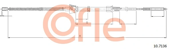 Cable Pull, parking brake 10.7136