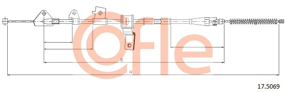 COFLE 17.5069 Cable Pull, parking brake