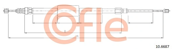 Cable Pull, parking brake 10.6687