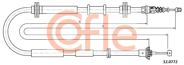 COFLE 12.0772 Cable Pull, parking brake