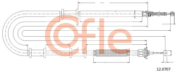 Cable Pull, parking brake 92.12.0707