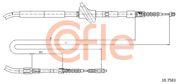 Cable Pull, parking brake 92.10.7583