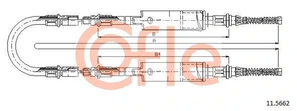 COFLE 11.5662 Cable Pull, parking brake