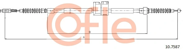 Cable Pull, parking brake 10.7587