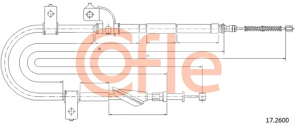 Cable Pull, parking brake 17.2600
