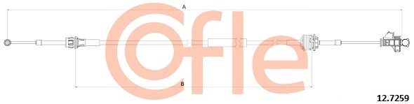 Cable Pull, manual transmission 12.7259
