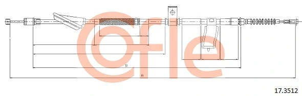 COFLE 17.3512 Cable Pull, parking brake