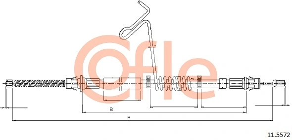Cable Pull, parking brake 92.11.5572